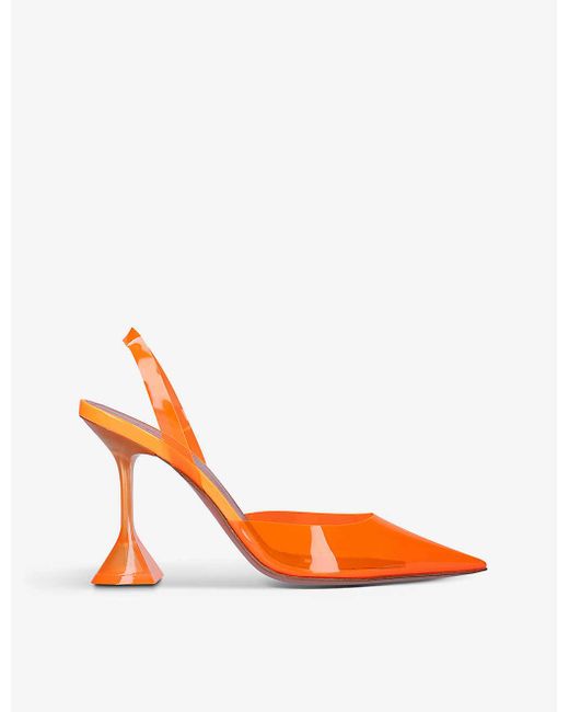 orange slingback pumps