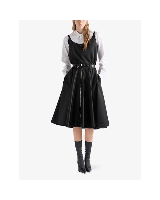 Prada Black Re-Nylon Midi Skirt