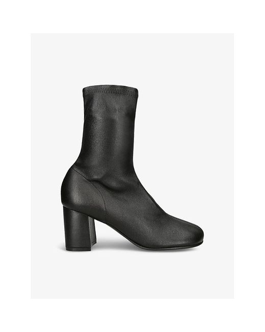 Dries Van Noten Black Block-heel Leather Ankle Boots