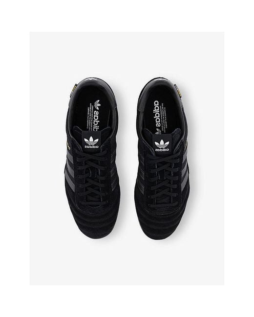 Adidas Black Gazelle Team Suede And Woven Low-Top Trainers for men