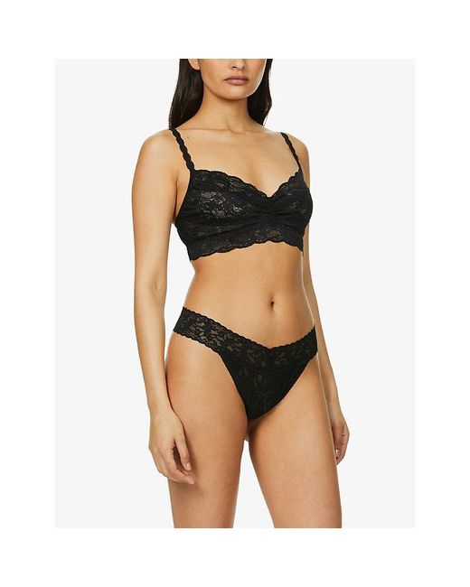 Hanky Panky Black Signature Original-Rise Stretch-Jersey Thong