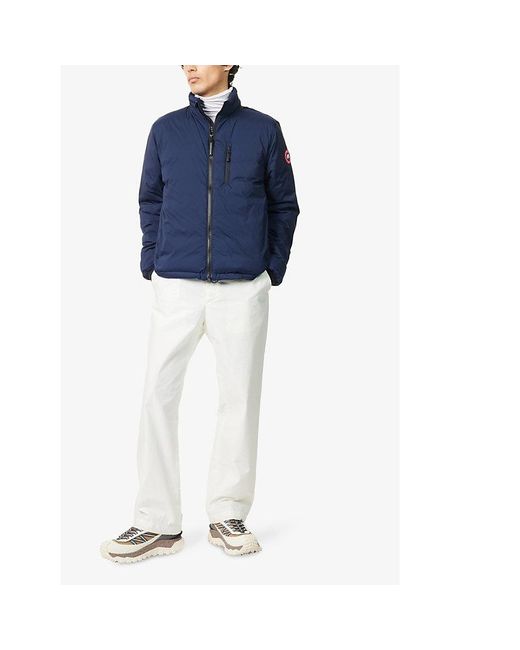 Canada Goose Blue Lodge High-Neck Shell-Down Jacket for men