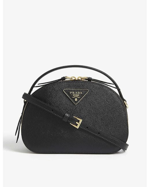 Prada Odette Leather Cross-body Bag in Black | Lyst Canada