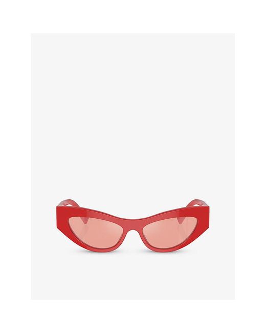 Dolce & Gabbana Red Dg4450 Cat Eye-frame Acetate Sunglasses