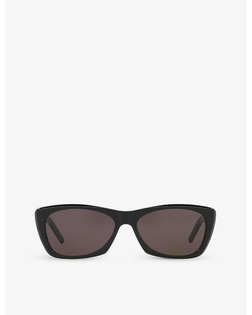 Saint Laurent Gray Sl613 Cat-eye Frame Acetate Sunglasses