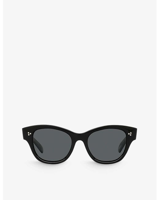 Oliver Peoples Black Ov5490su Eadie Rectangle-frame Acetate Sunglasses