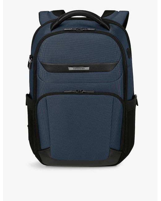 Samsonite Blue Pro-dlx 6 Logo-embellished Woven Backpack