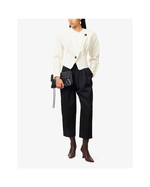 Isabel Marant White Suna Boucle Wool-Blend Jacket