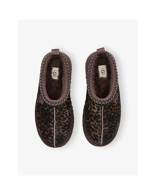 Ugg Brown Tazz Caspian Calf-Hair Slippers