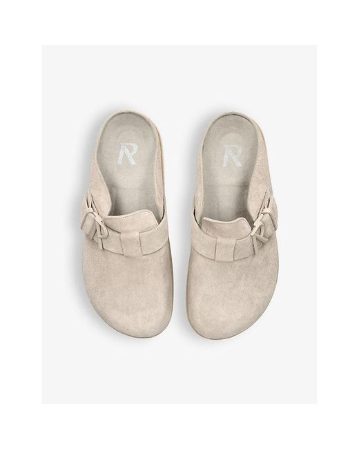 Represent Natural Initial Backless Suede Mules for men