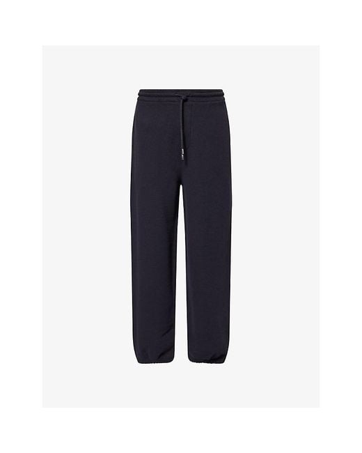 Jacquemus Blue Le Jogging Torneo Brand-Patch Cotton Jogging Bottoms for men