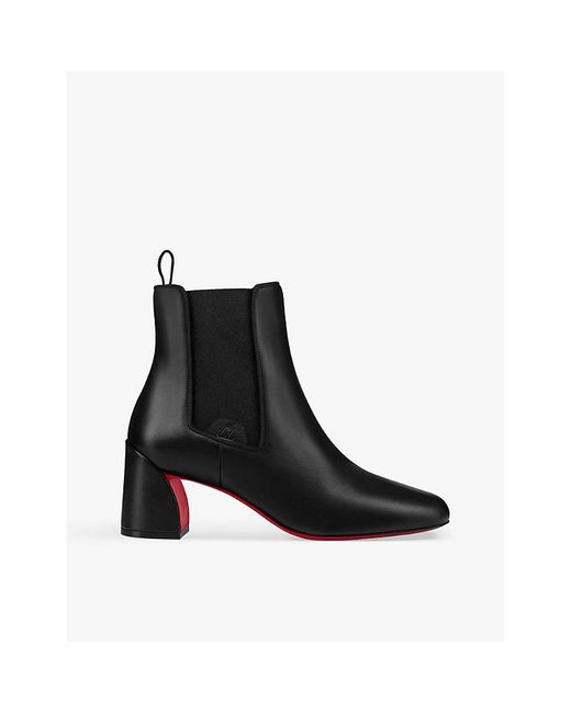 Christian Louboutin Turelastic 55 Leather Boots in Black | Lyst