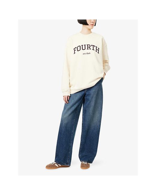 4th & Reckless Natural Fourth Logo-Embroidered Cotton-Jersey Sweatshirt