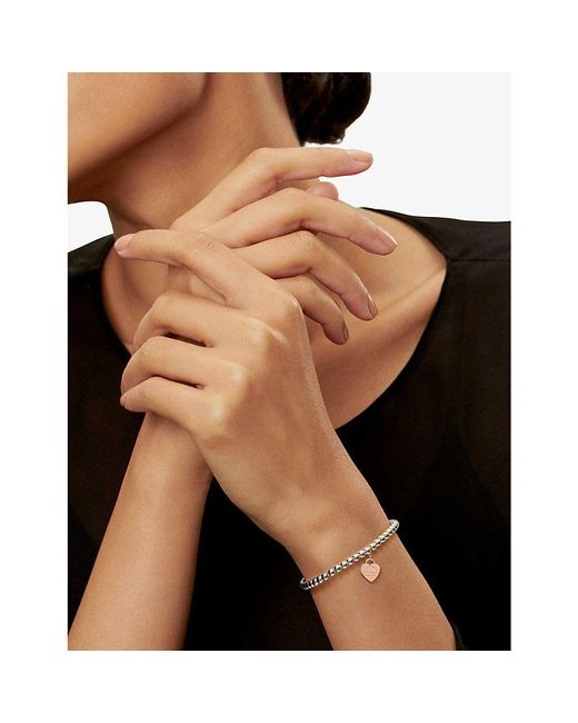Tiffany & Co Multicolor Return To Tiffany Heart Tag Medium 18Ct Rose- And Sterling Bracelet