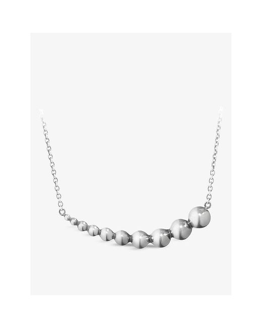 Georg Jensen Metallic Moonlight Grapes Sterling- Pendant Necklace