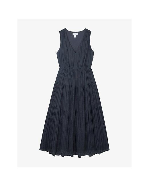 blue dress anyone but you Swing Dress- Blue Crinkle Stars 5