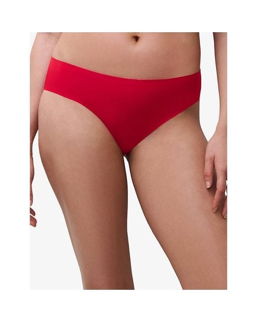 Chantelle Red Soft Brazilian Stretch-Woven Briefs