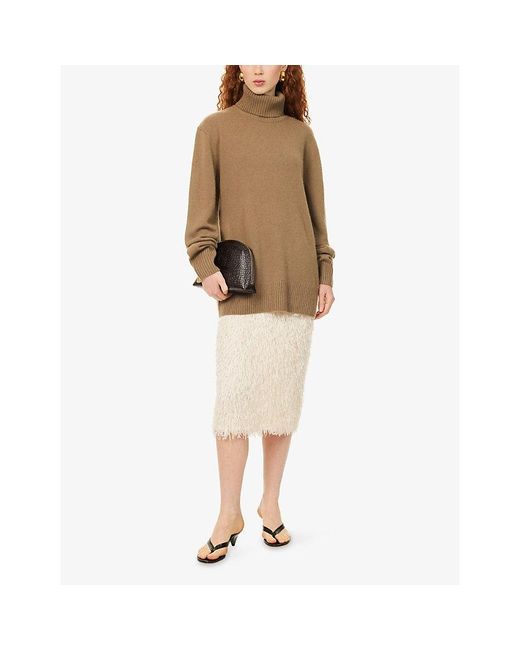 Totême Natural Relaxed-Fit Turtle-Neck Cashmere Jumper