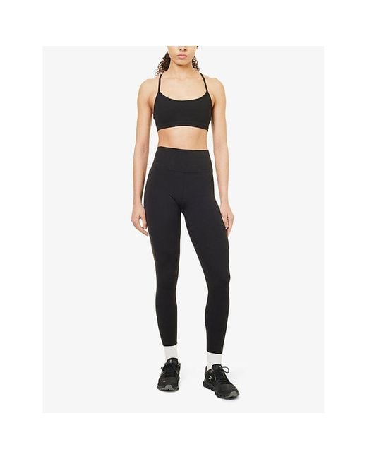 vuori Blue Bliss Brand-Patch Stretch-Polyamide Leggings