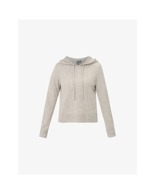 Sweaty Betty White Long-Sleeve Cashmere Hoody