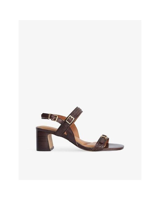 Dune Multicolor Jiving Leather Heeled Sandals