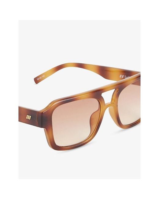 Le Specs Pink Subzero Aviator-Frame Acetate Sunglasses
