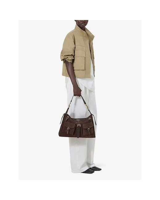 Mulberry Brown Roxanne Suede Shoulder Bag