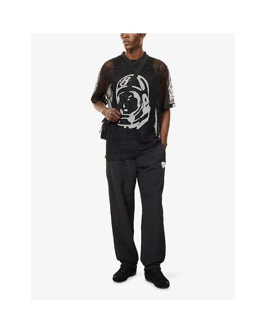 BBCICECREAM Gray Football Short-Sleeve Mesh T-Shirt for men