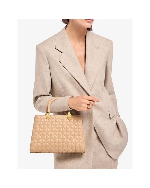 BVLGARI Natural Serpentine Day Duo Leather Top Handle Bag