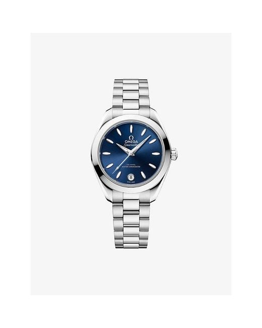 Omega Blue Seamaster Aqua Terra 150M Stainless-Steel Watch 30Mm for men