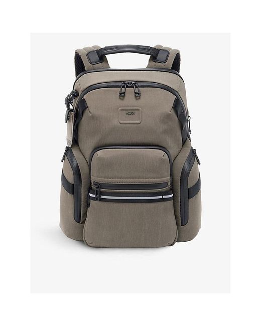 Tumi Gray Navigation Shell Backpack for men