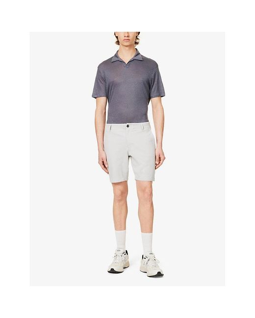 PAIGE White Rickson Regular-fit Stretch-woven Shorts for men