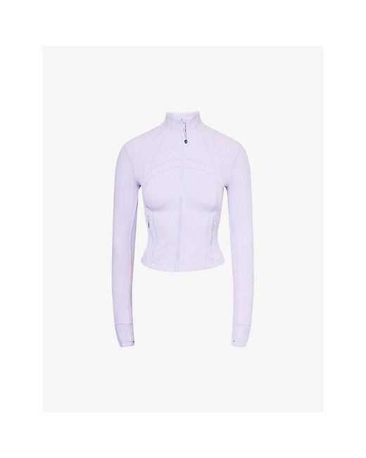 lululemon athletica Purple Define Nulu Cropped Stretch-Woven Jacket