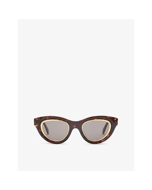 Loewe Metallic Cat Eye Mini Anagram Acetate Sunglasses