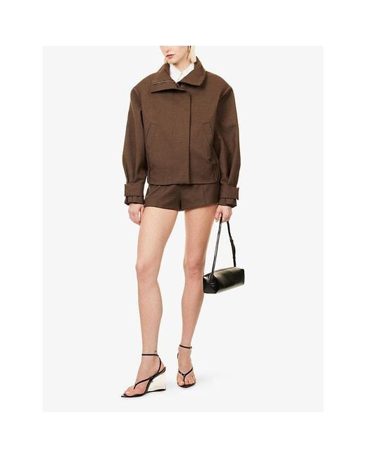 Sir Brown Henrik Woven Bomber Jacket