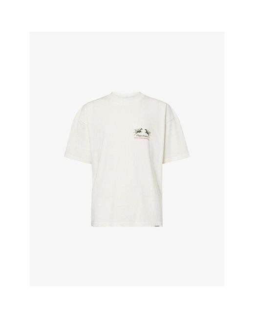 Represent White 24 Hour Service Graphic-Print Cotton T-Shirt for men