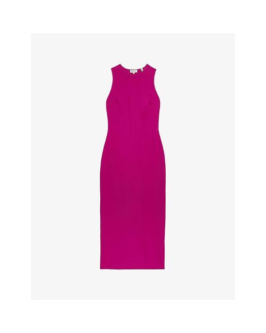 Ted Baker Pink Esthaa Slim-fit Sleeveless Stretch-woven Midi Dress 1