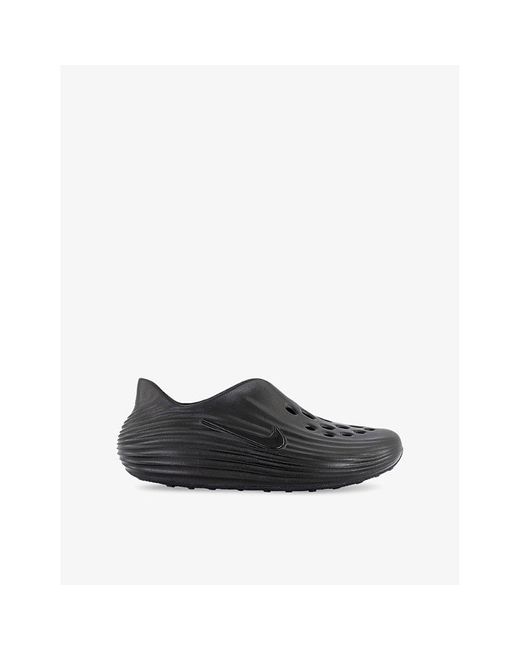 Nike Black React Rejuven8 Leather Shoes for men