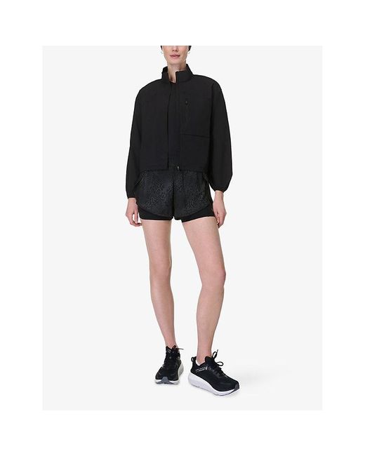 Sweaty Betty Black Get Set 2-In-1 Multi-Train Stretch-Woven Shorts