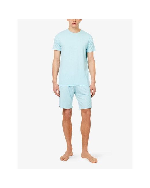 Derek Rose Blue Basel 25 Short-Sleeve Modal-Jersey T-Shirt for men