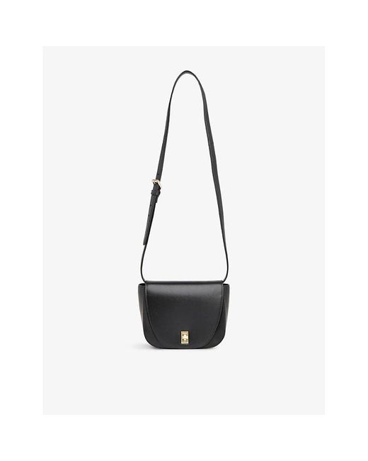 Whistles Black Carlota Leather Cross-Body Bag