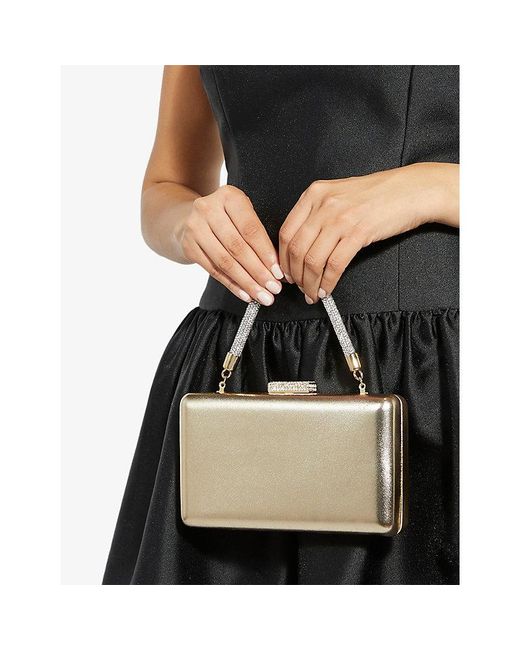 Dune White Beaut Metallic Leather Bag