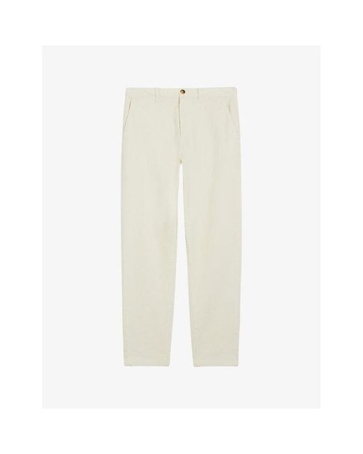 Ted Baker White Payet Regular-fit Stretch-cotton Corduroy Trousers for men