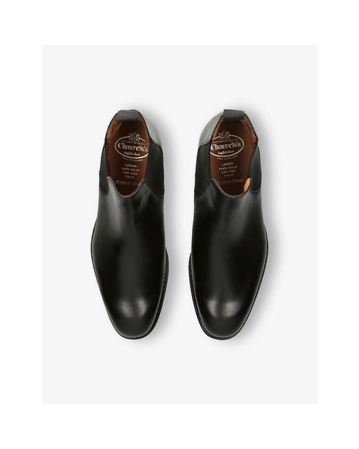 Church's Black Amberley Leather Chelsea Boots for men