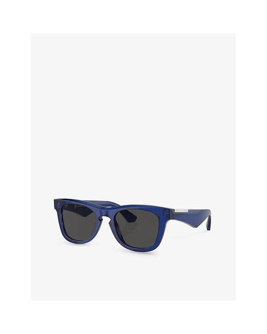 Burberry Blue Be4426 Rectangle-frame Acetate Sunglasses