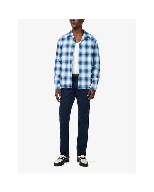 Citizens of Humanity Blue Gage Cashmere-Touch Cotton Trousers for men