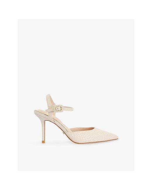 Dune White Channel Leather Courts