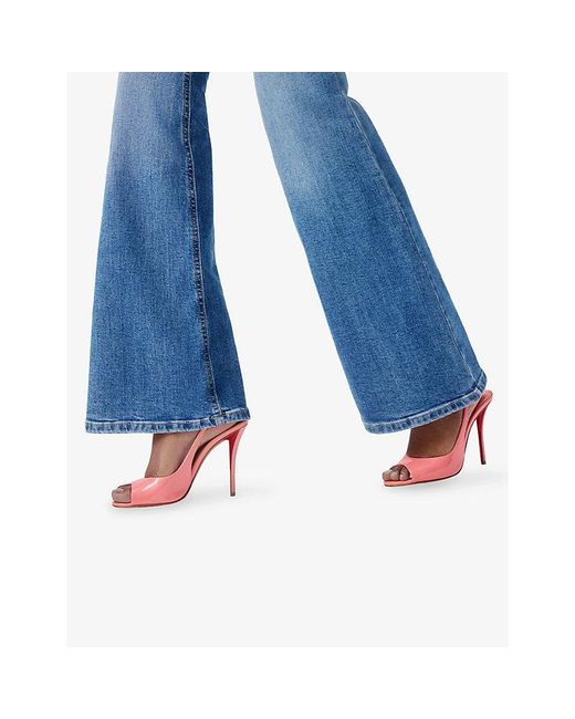 Christian Louboutin Pink Sofia Z 100 Patent-Leather Sling Leather Heeled Courts