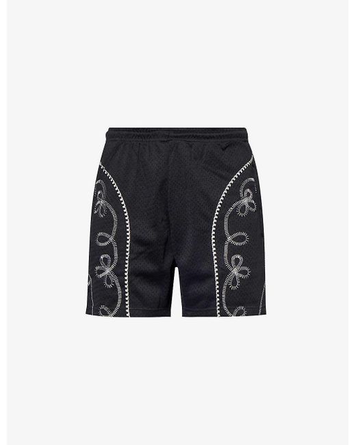 Market Black X H Bar C Bolero Contrast-stitched Mesh Shorts X for men
