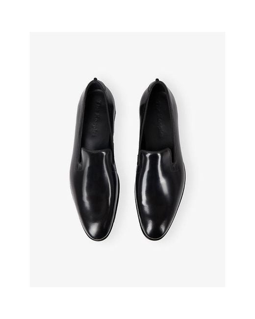 The Kooples Black Skull-Embellished Leather Loafers for men